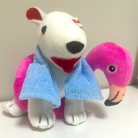 🌸☀️ Limited Edition Pink Floaty Bullseye Plush Dog! ☀️🌸 - Picture 2 of 3